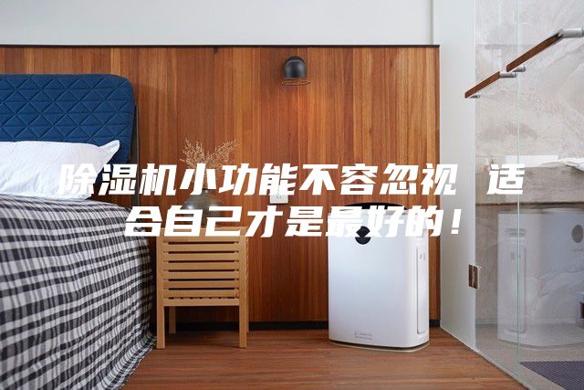 除濕機小功能不容忽視 適合自己才是最好的！