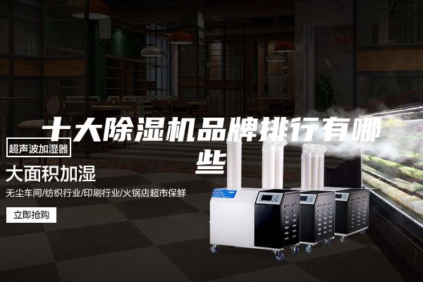 十大除濕機品牌排行有哪些